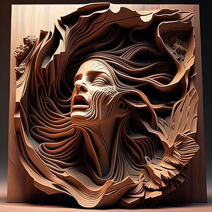 3D мадэль Коллин Мерфи, американская художница. (STL)